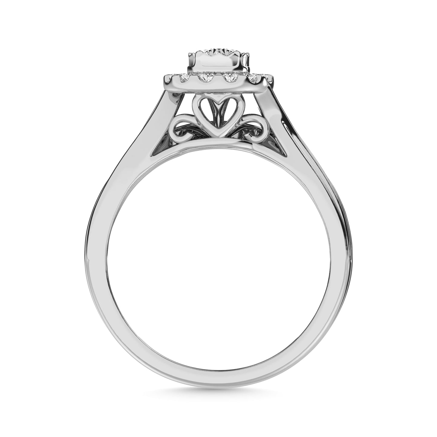 Diamond 1/2 Ct.Tw. Bridal Ring in 10K White Gold