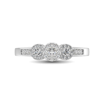 10K White Gold 1/3 Ct.Tw. Diamond Fashion Ring