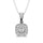 10K White Gold 1/6 Ct.Tw. Diamond Square Shape Pendant