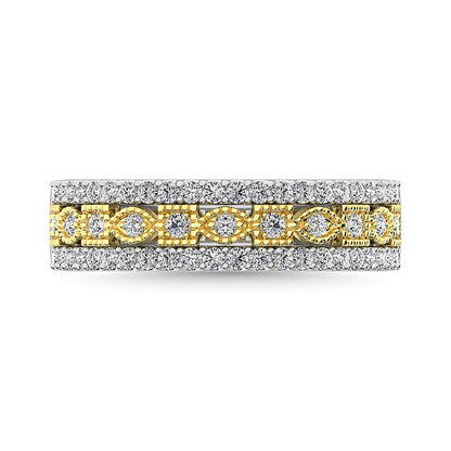 Diamond 3/8 Ct.Tw. Fashion Band in 10K Two Tone Gold