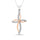 Diamond 1/6 Ct.Tw. Cross Pendant in 10K Two Tone