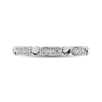 14K White Gold 1/10 Ct.Tw. Diamond Stackable Band