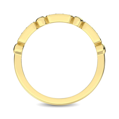 14K Yellow Gold 1/10 Ct.Tw. Diamond Stackable Band