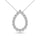 14K White Gold 3/8 Ct.Tw. Diamond Tear Drop Pendant
