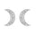 Diamond 1/6 Ct.Tw. Crescent Moon Earrings in 10K White Gold