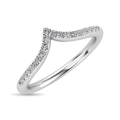 Diamond 1/6 Ct.Tw. Chevron Ring in 14K White Gold