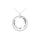 14K White Gold 1/2 Ct.Tw. Diamond Double Frame Pendant