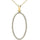 Diamond 1/5 Ct.Tw Oval Shape Pendant in 10K Yellow Gold