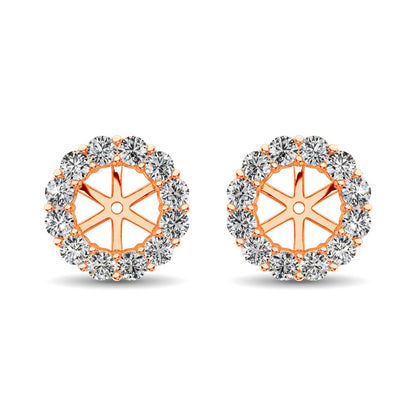 14K Rose Gold Diamond 1/3 Ct.Tw. Earrings Jacket
