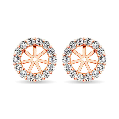 14K Rose Gold Diamond 1/3 Ct.Tw. Earrings Jacket