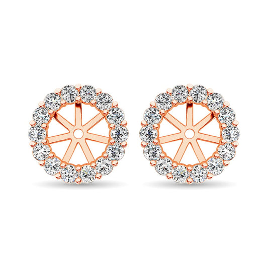 14K Rose Gold Diamond 1/3 Ct.Tw. Earrings Jacket