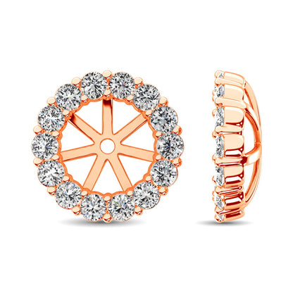 14K Rose Gold Diamond 2/5 Ct.Tw. Earrings Jacket