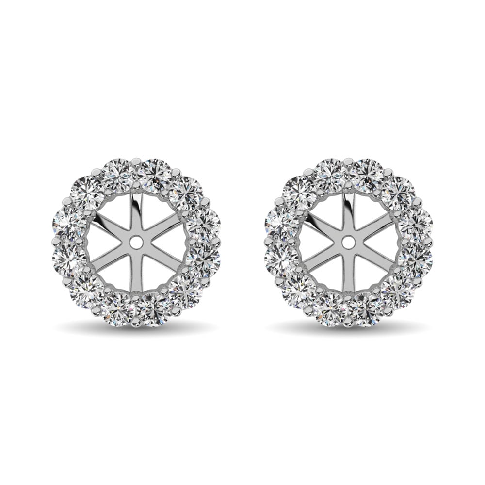 14K White Gold Diamond 1/3 Ct.Tw. Earrings Jacket