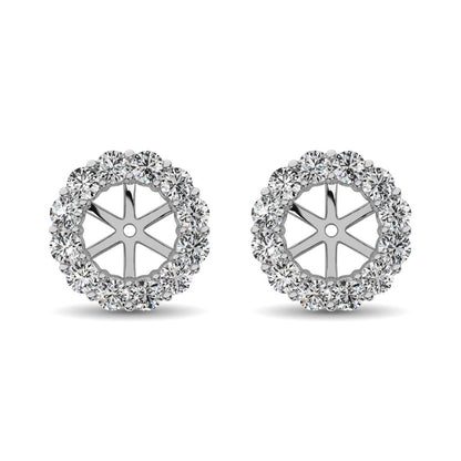 14K White Gold Diamond 1/3 Ct.Tw. Earrings Jacket