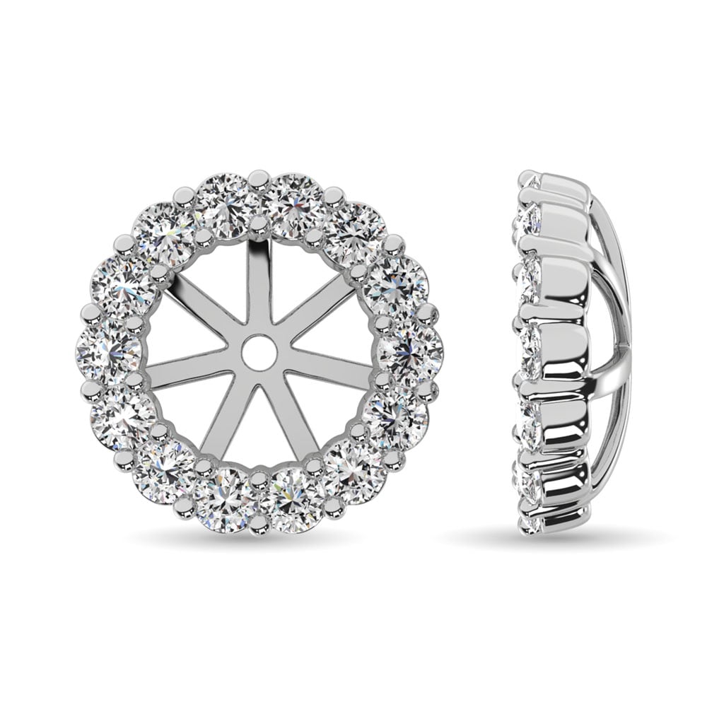 14K White Gold Diamond 1/3 Ct.Tw. Earrings Jacket