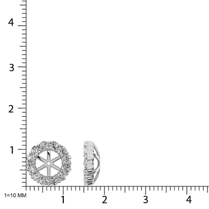 14K White Gold Diamond 1/3 Ct.Tw. Earrings Jacket