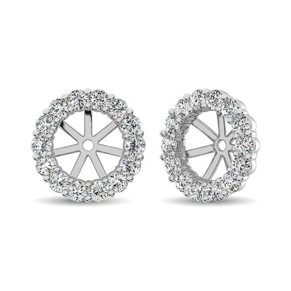 14K White Gold Diamond 1/3 Ct.Tw. Earrings Jacket