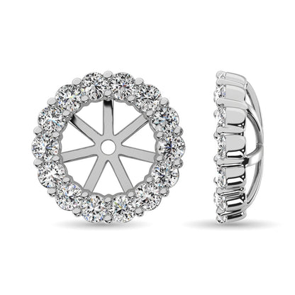 14K White Gold Diamond 1/3 Ct.Tw. Earrings Jacket