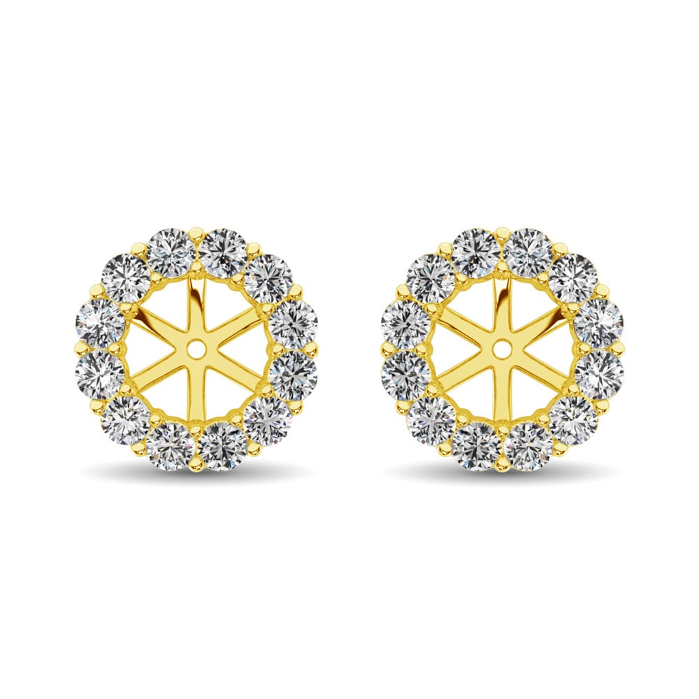 14K Yellow Gold Diamond 1/3 Ct.Tw. Earrings Jacket