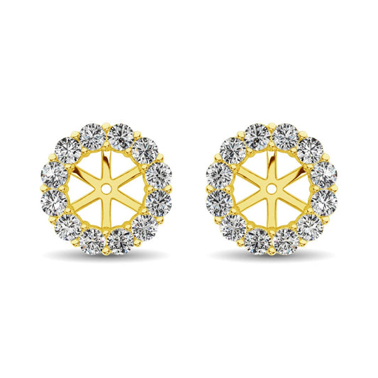 14K Yellow Gold Diamond 1/3 Ct.Tw. Earrings Jacket