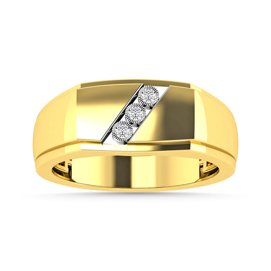 Diamond 1/50 Ct.Tw. Men?s Fashion Ring in 10K Yellow Gold
