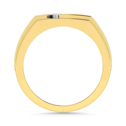 Diamond 1/50 Ct.Tw. Men?s Fashion Ring in 10K Yellow Gold