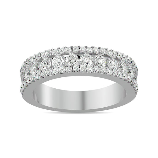Diamond 1 Ct.tw Machine Band in 14K White Gold
