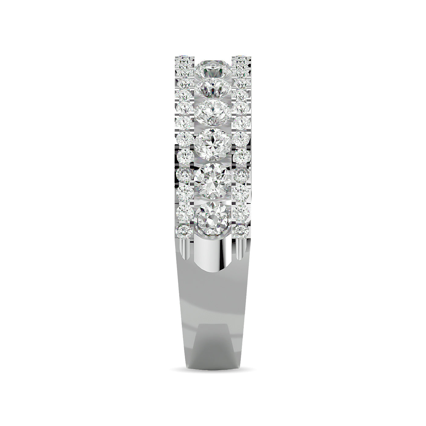 Diamond 1 Ct.tw Machine Band in 14K White Gold
