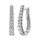 10K White Gold Diamond 1 Ct.Tw. Classic Hoop Earrings