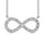 10K White Gold Diamond 1/2 Ct.Tw. Infinity Pendant
