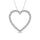 10K White Gold Diamond 1/2 Ct.Tw. Heart Pendant