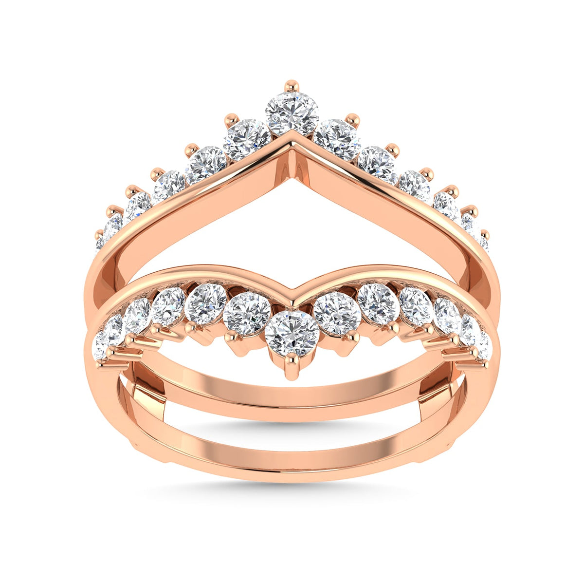 Diamond 3/4 Ct.Tw. Guard Ring in 14K Rose Gold