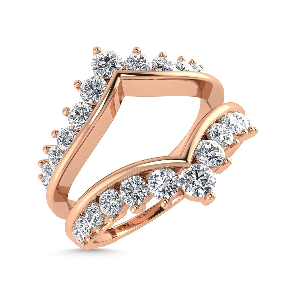 Diamond 1 Ct.Tw. Guard Ring in 14K Rose Gold