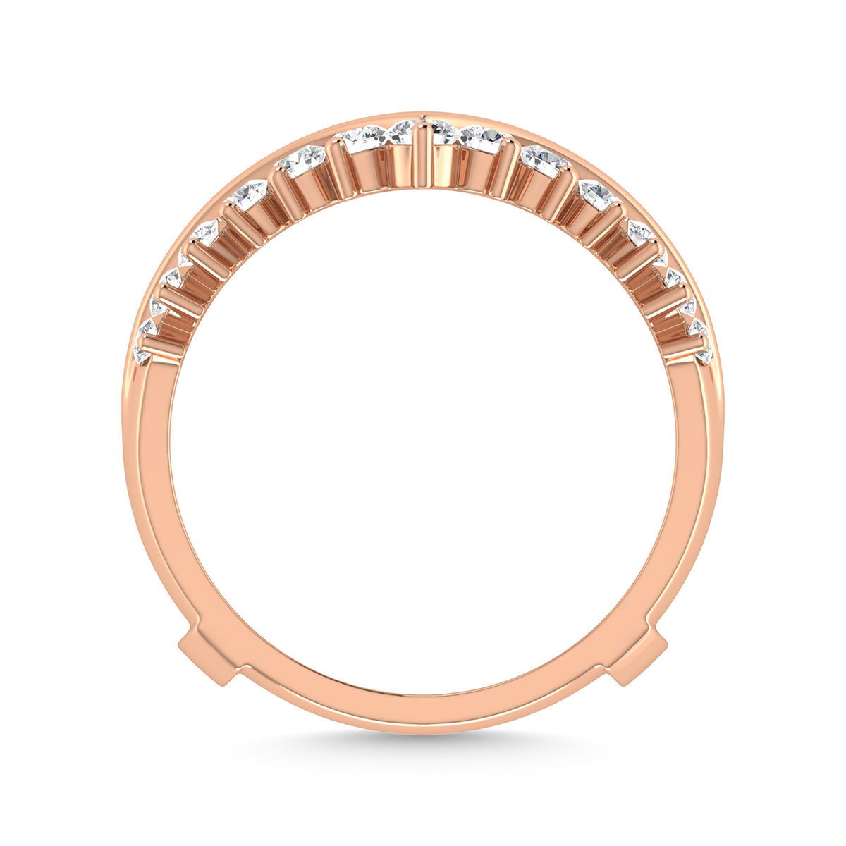 Diamond 1 Ct.Tw. Guard Ring in 14K Rose Gold