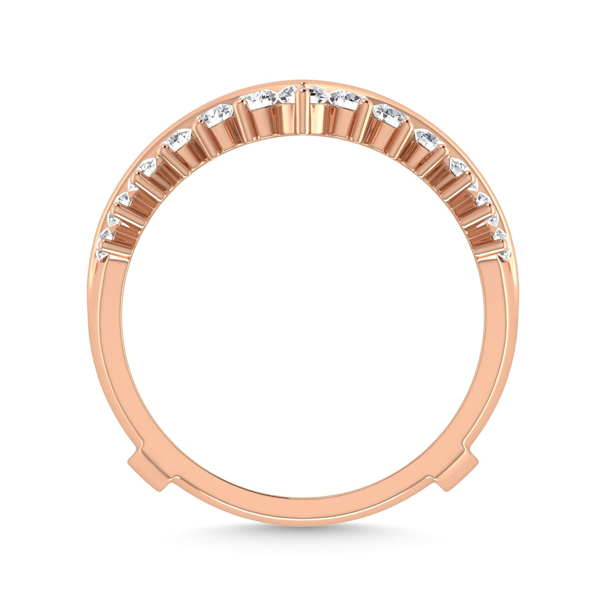 Diamond 3/4 Ct.Tw. Guard Ring in 14K Rose Gold