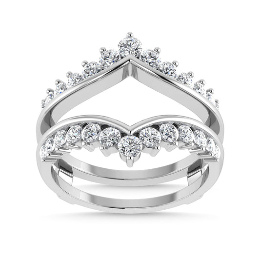Diamond 1/2 Ct.Tw. Guard Ring in 10K White Gold