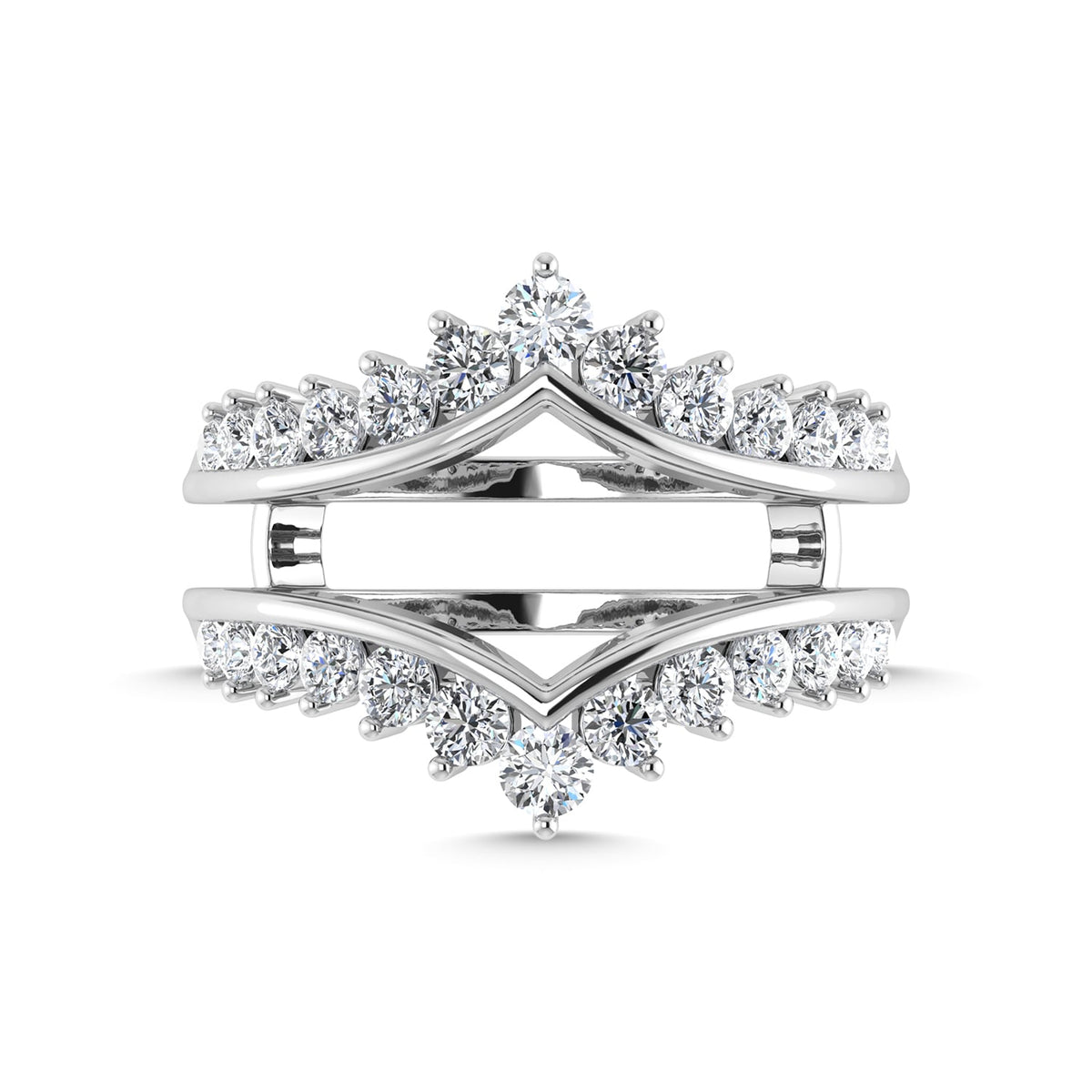Diamond 1/2 Ct.Tw. Guard Ring in 10K White Gold