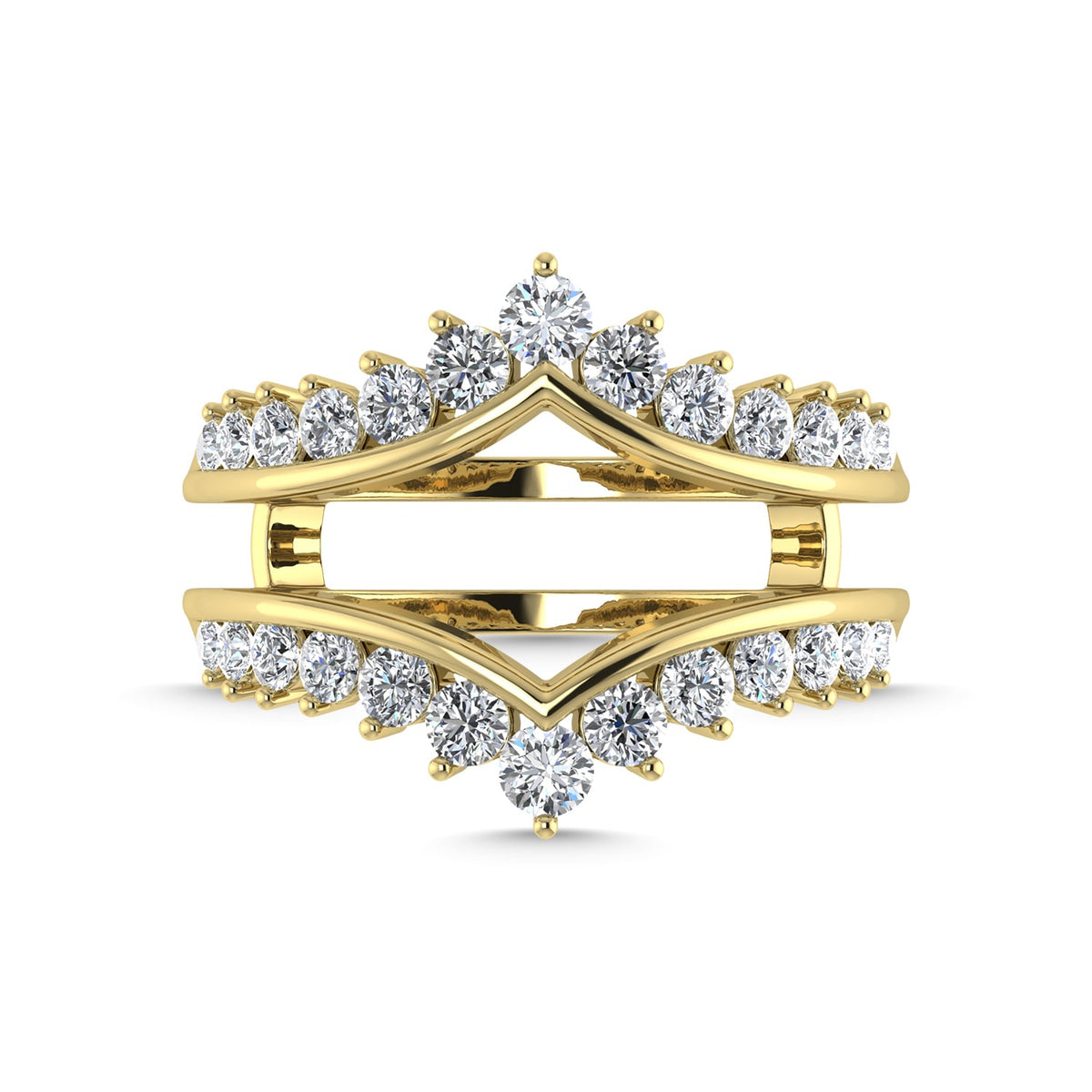Diamond 3/4 Ct.Tw. Guard Ring in 14K Yellow Gold