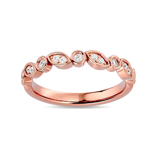 Diamond 1/6 Ct.tw Stack Band in 14K Rose Gold