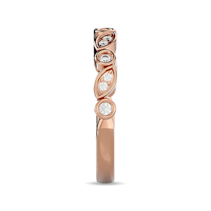 Diamond 1/6 Ct.tw Stack Band in 14K Rose Gold