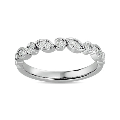 Diamond 1/6 Ct.tw Ladies Band in 14K White Gold