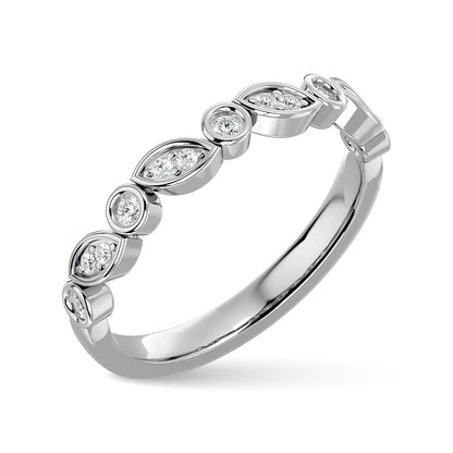 Diamond 1/6 Ct.tw Ladies Band in 14K White Gold