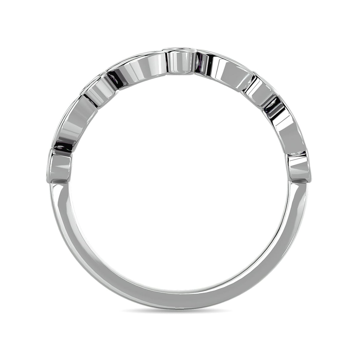 Diamond 1/6 Ct.tw Ladies Band in 14K White Gold