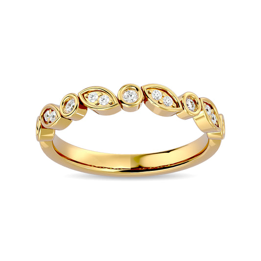 Diamond 1/6 Ct.tw Stack Band in 14K Yellow Gold