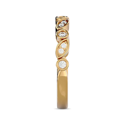 Diamond 1/6 Ct.tw Stack Band in 14K Yellow Gold