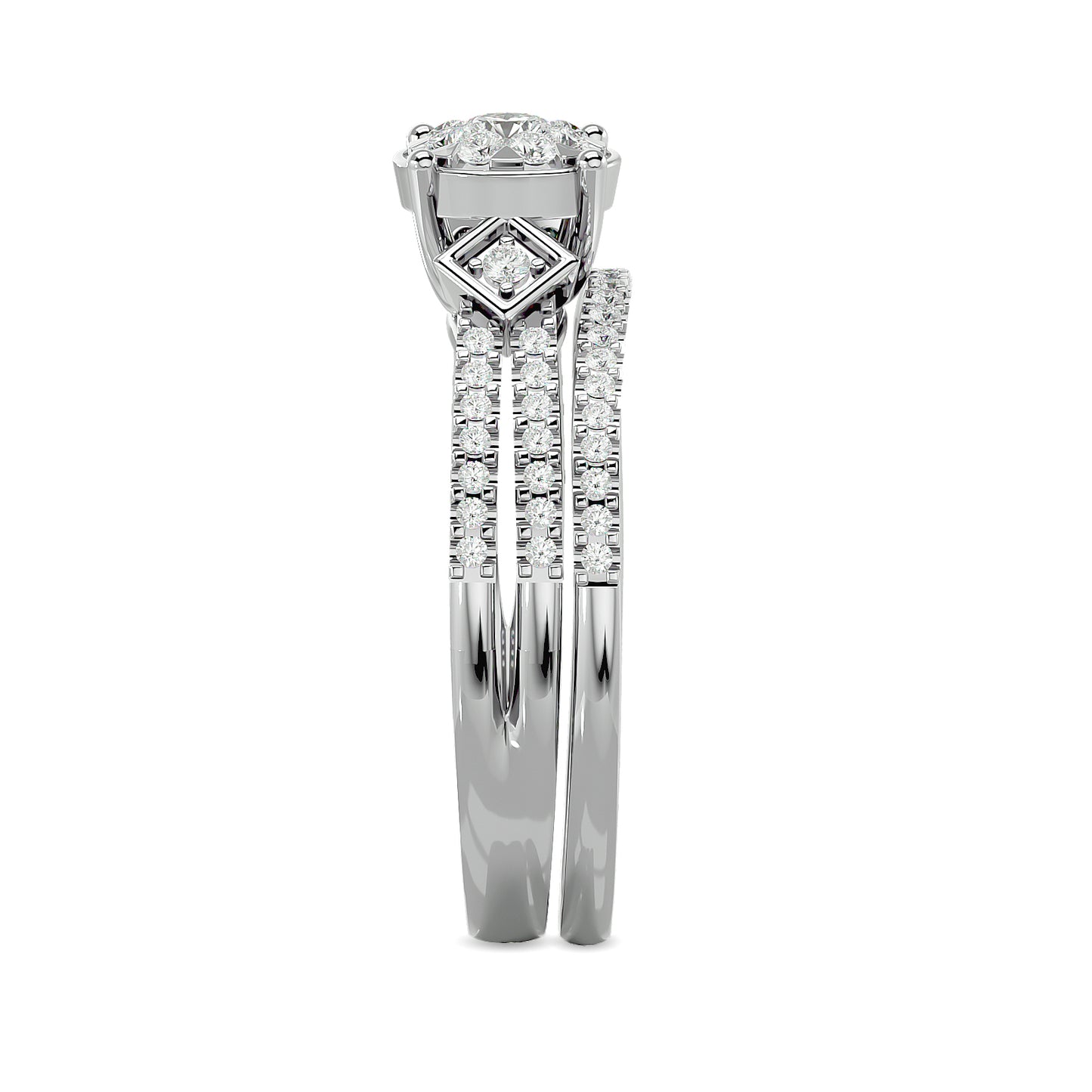 Diamond 1/2 Ct.tw Bridal Ring in 14K White Gold