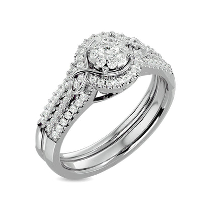 Diamond 1/2 Ct.tw Bridal Ring in 14K White Gold