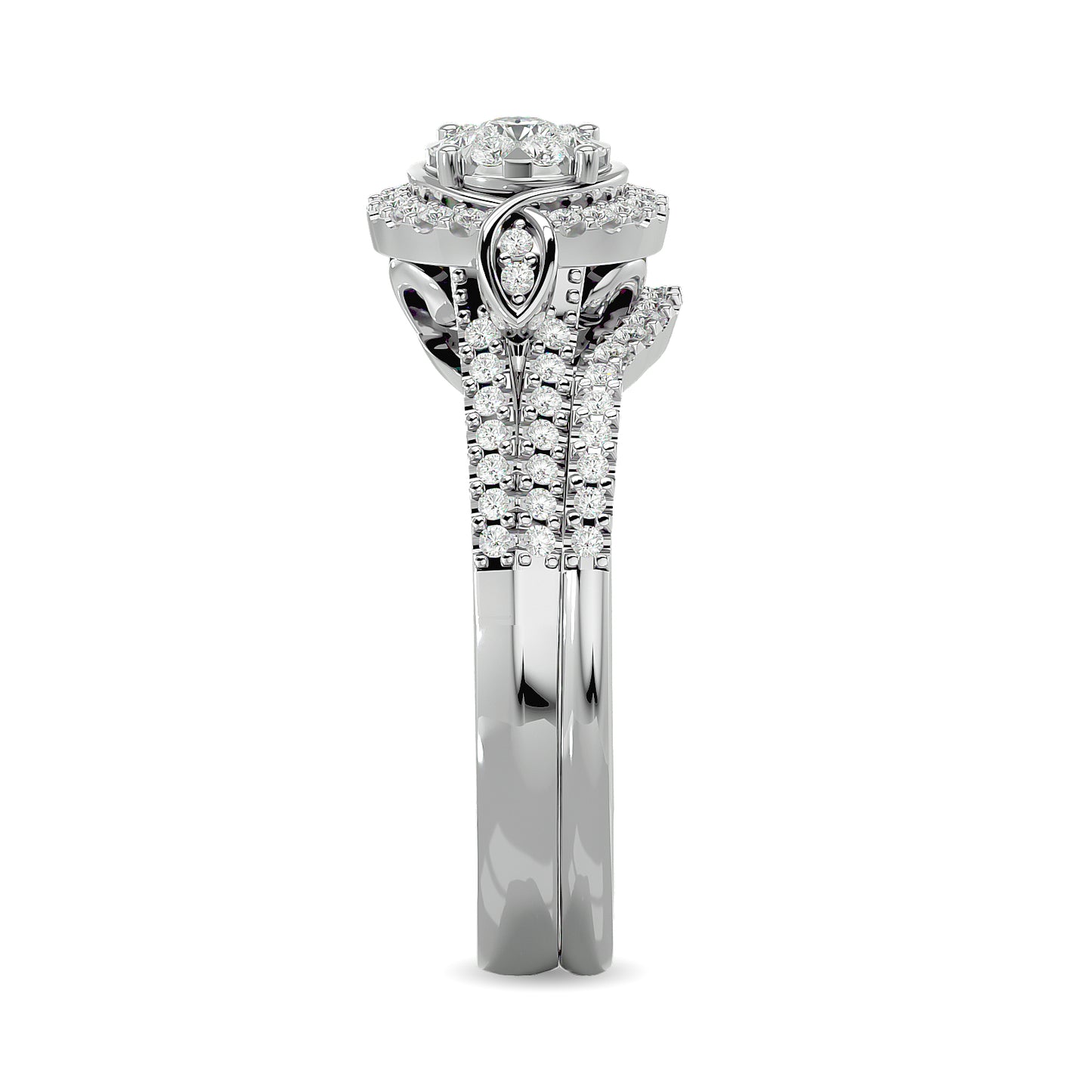 Diamond 1/2 Ct.tw Bridal Ring in 14K White Gold