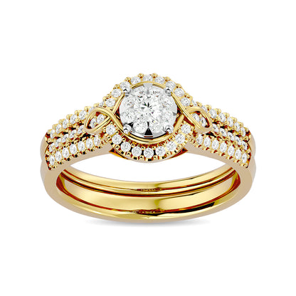 Diamond 1/2 Ct.tw Bridal Ring in 14K Yellow Gold