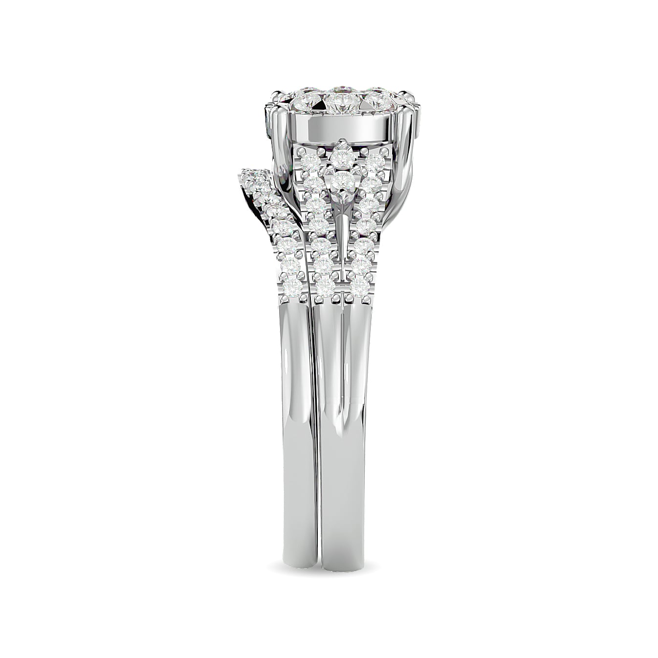 Diamond 1/2 Ct.tw Bridal Ring in 14K White Gold
